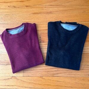 BUNDLE of 2 Cooper & Oak Men’s Waffle Crewneck T-Shirts Size Small Like New